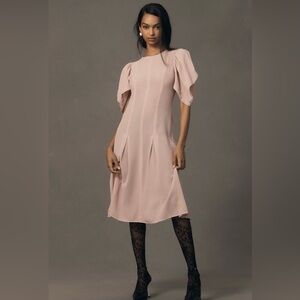 By Anthropologie Modern Sheer Midi Dress NWT